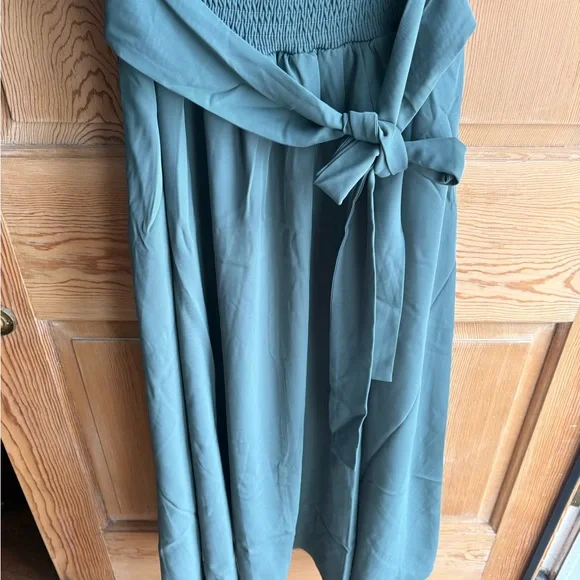NWOT Zenana Heavy Woven Span Crop Tee & Skirt Set in Teal Size Small - Picture 6 of 12
